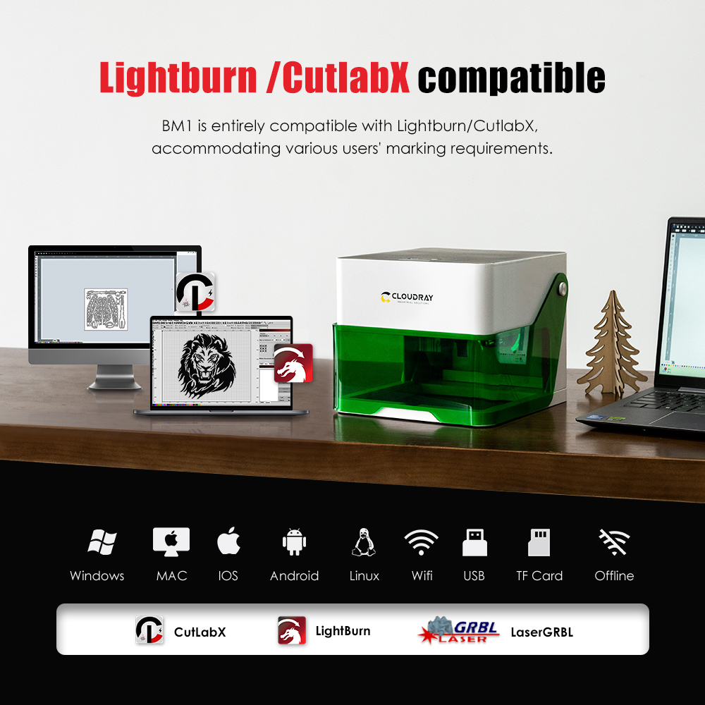Cloudray 5000mw CNC Mini Laser - Fiber Laser Marking Machine 30W review and price