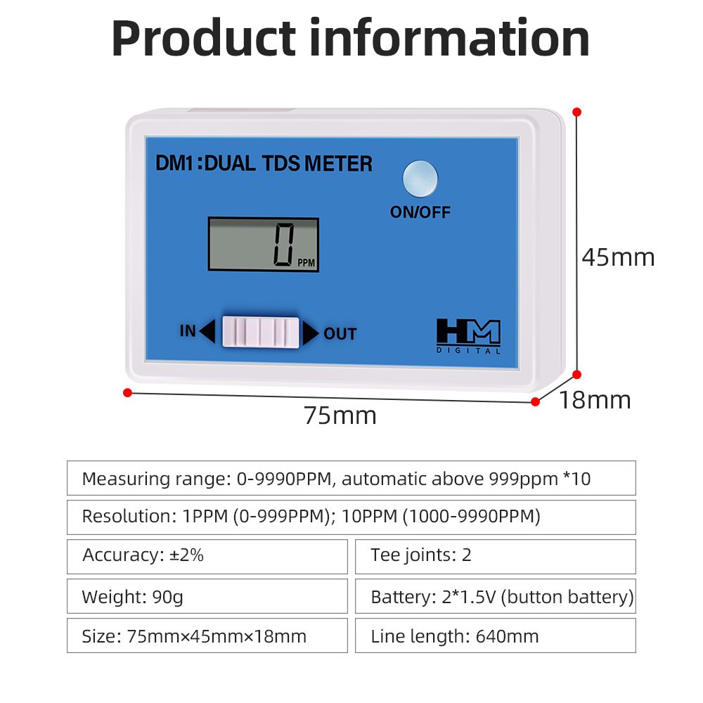 DM1 Dual TDS Water Quality Tes - Ph Meter Digital Water Tester review and price